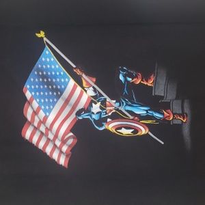 Vintage Captain America T-Shirt Uni-sex Large